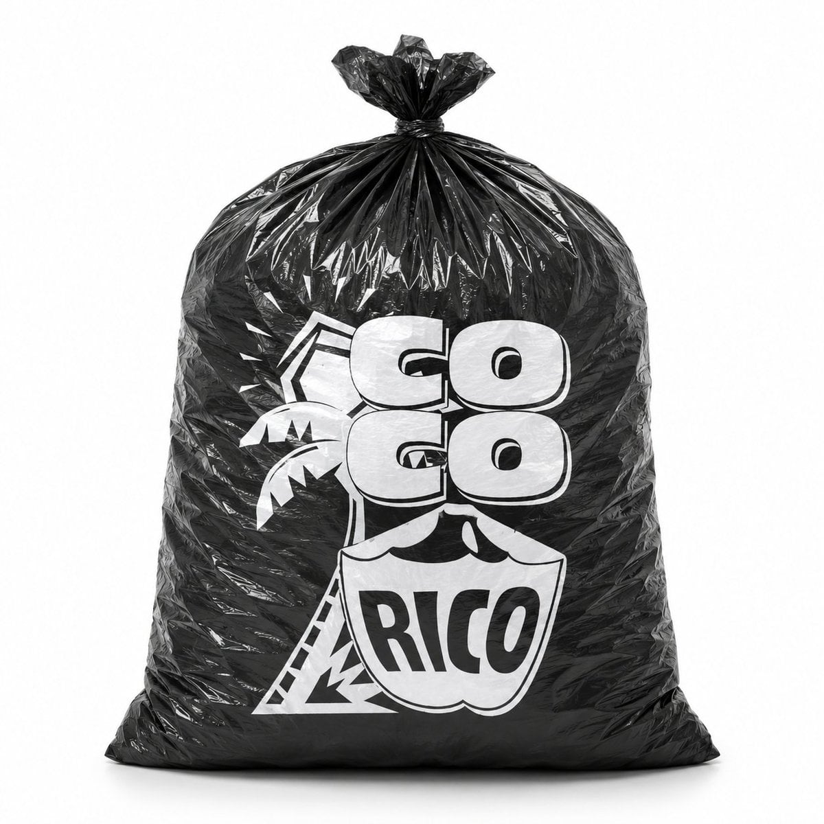 Custom Branded Black Garbage Bag