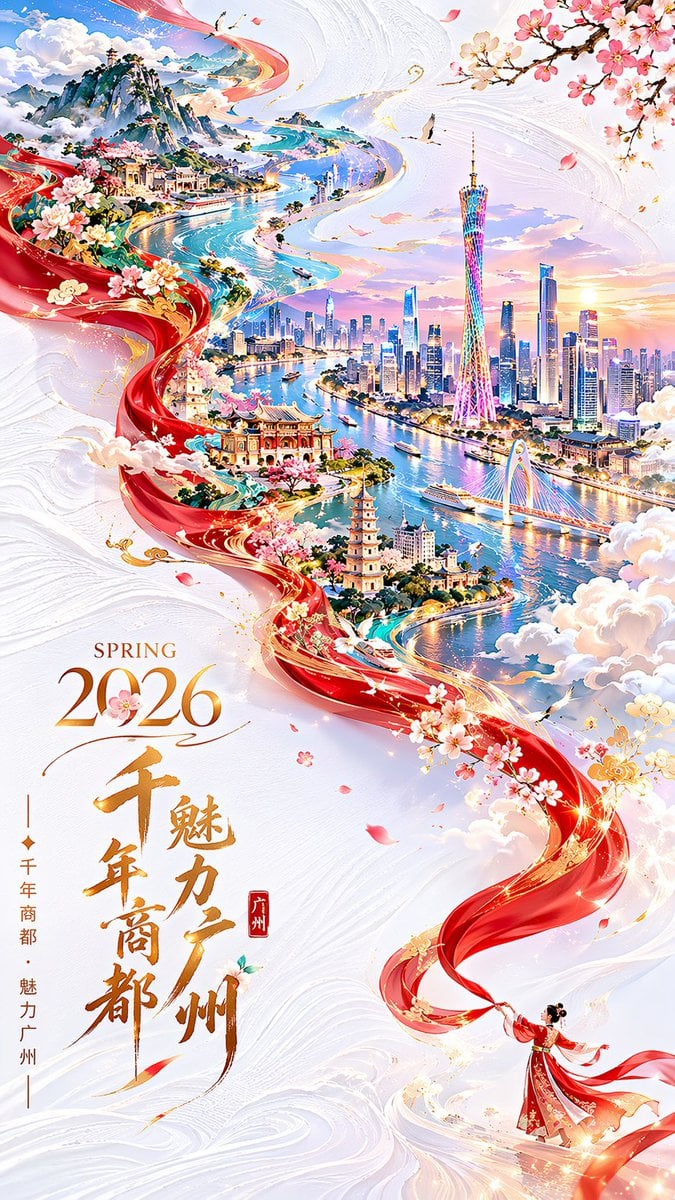 Guangzhou Spring Festival Double Exposure Poster preview
