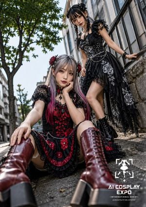 Gothic Lolita AI Cosplay Duo preview