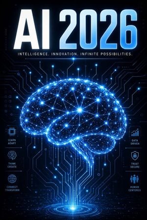 Futuristic AI 2026 Tech Poster preview