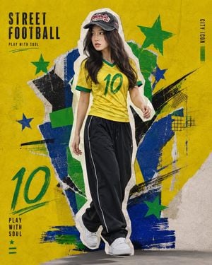 Street Football Collage Poster preview