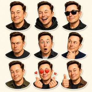 Pixar-Style 3D Character Sticker Grid preview