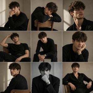 Minimalist Studio Fashion Portrait Grid preview