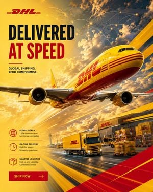 DHL Premium Logistics Campaign Poster preview