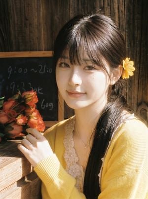 Warm Japanese Flower Shop Portrait preview