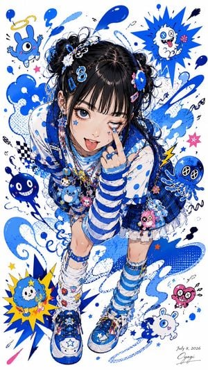 Blue Decora Anime Girl Poster preview