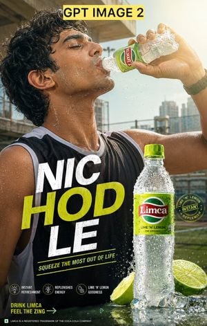 Hyper-Realistic Beverage Ad Poster preview