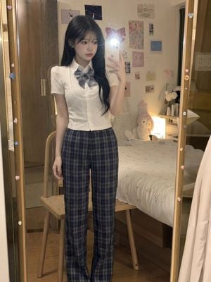 Cozy Mirror Selfie in Korean Aesthetic preview