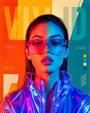 Futuristic Split-Lighting Editorial Poster preview