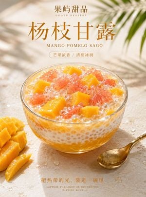 Premium Mango Pomelo Sago Dessert Poster preview