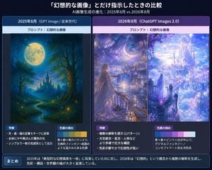 Japanese AI Fantasy Image Comparison Slide preview