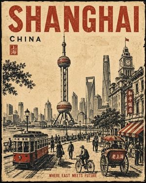Vintage Travel Poster Series Generator preview