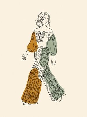 Modern Fashion Line Art preview