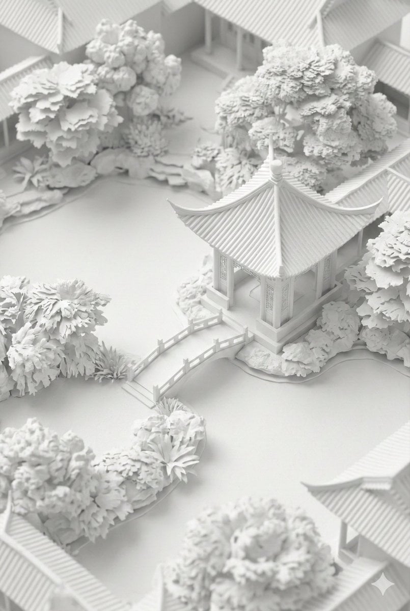 Chinese Garden Clay Render Prompt for Banana Prompt preview