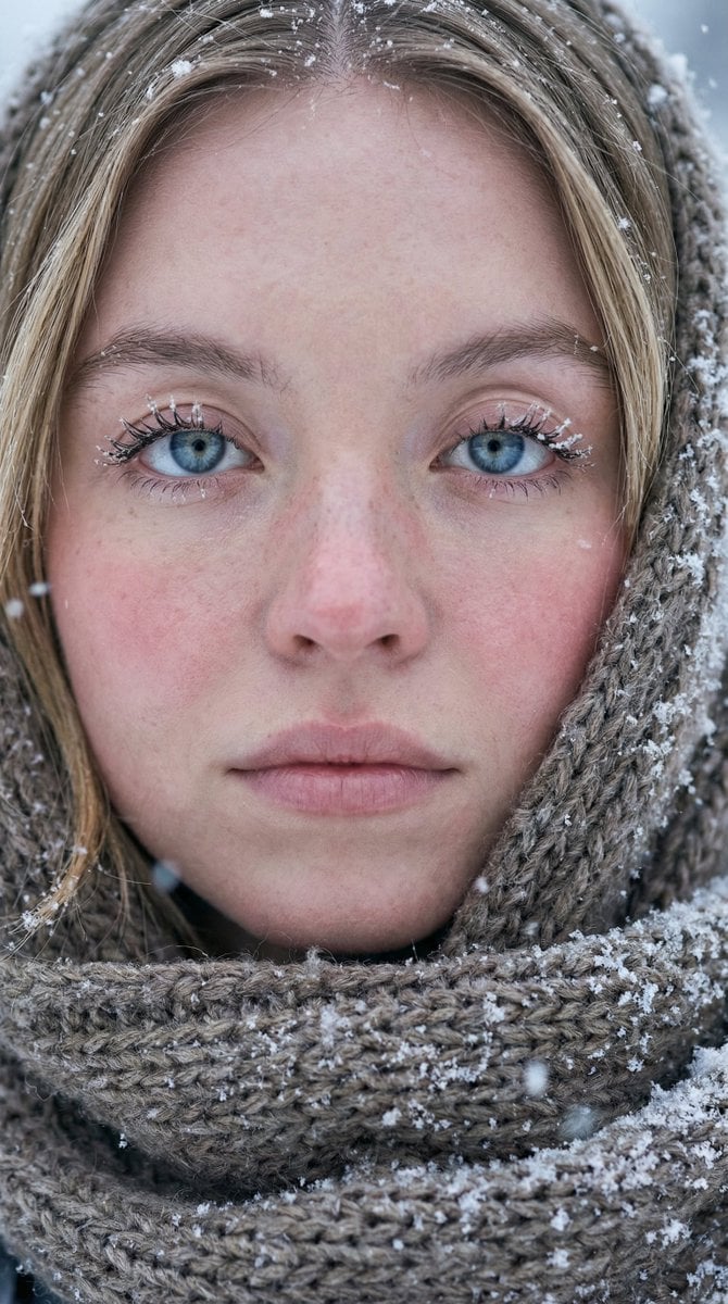 Ultra-Photorealistic Winter Portrait Macro Focus preview