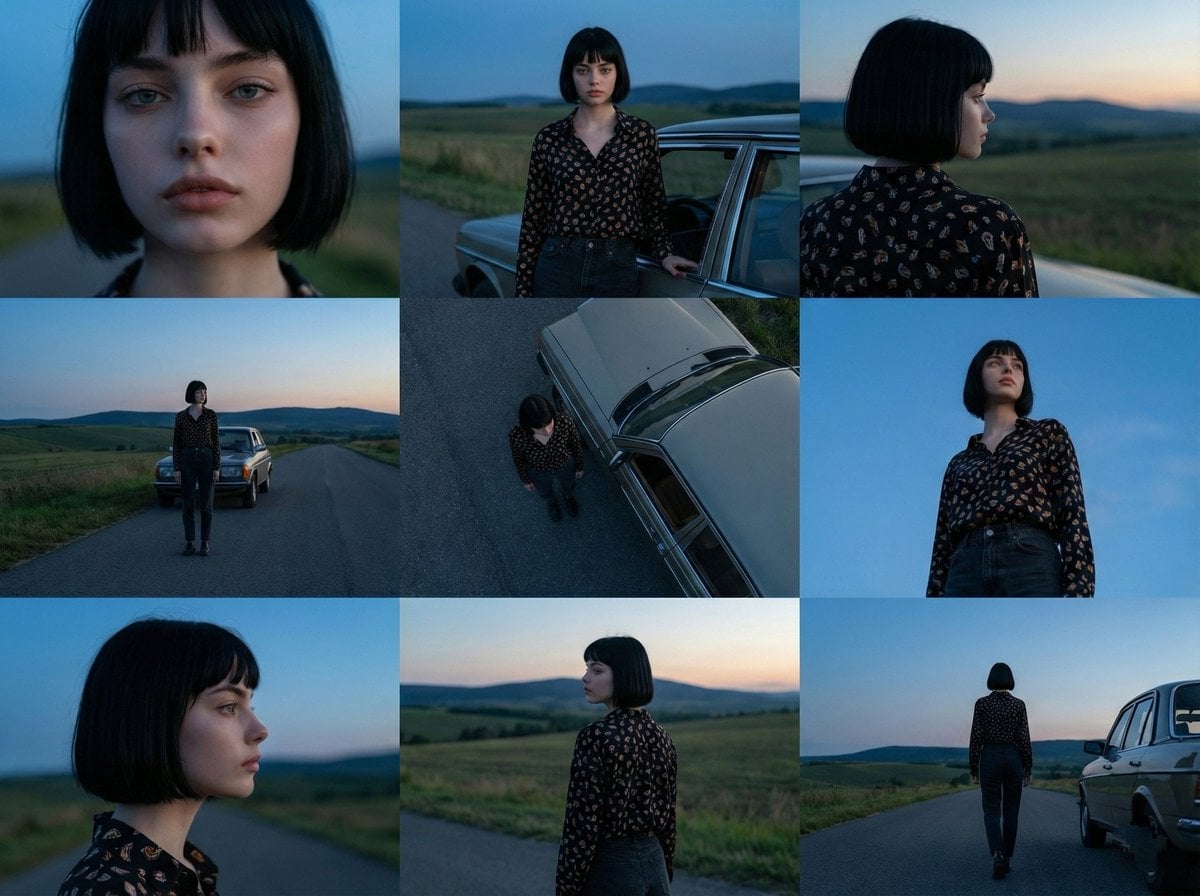 Cinematic 3x3 Grid Photo Series preview