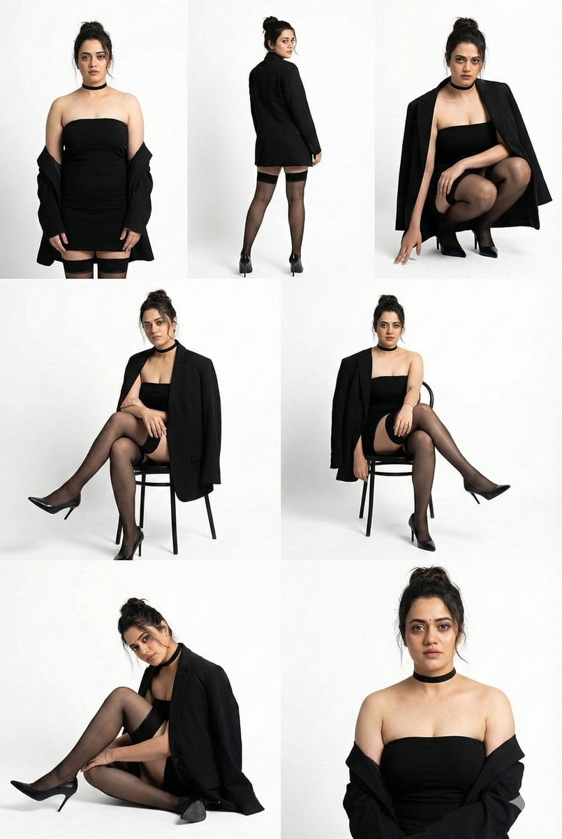 High-Fashion Studio Photo Collage Prompt preview