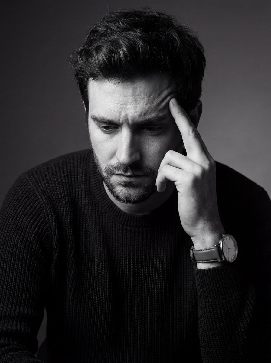 Monochrome Fine Art Portrait with Low-Key Lighting preview