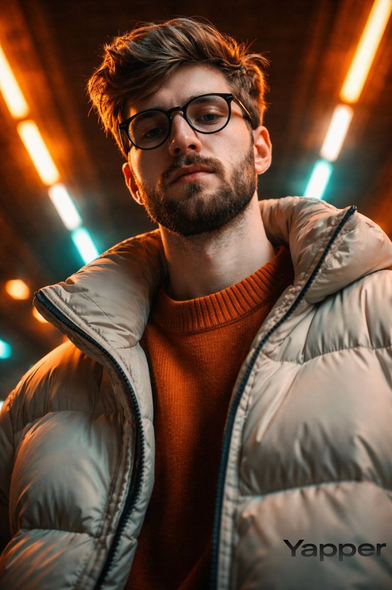 Cinematic Fashion Portrait in Neon Light preview