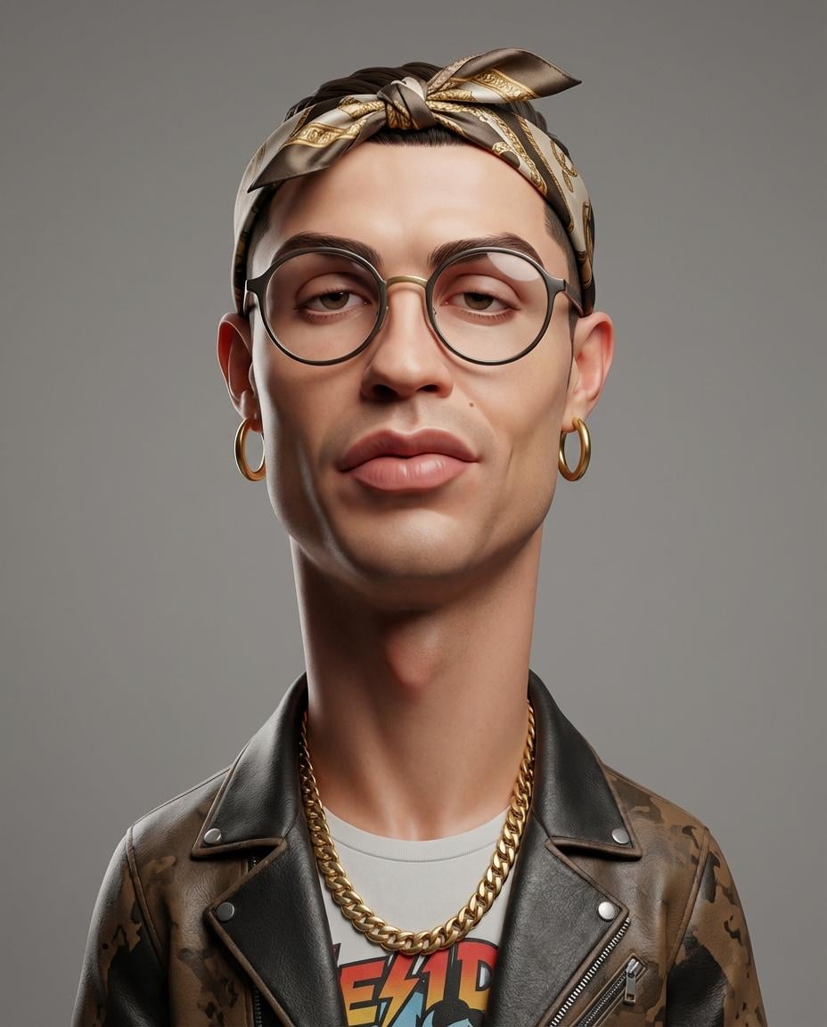 Stylized 3D Caricature Portrait Prompt preview