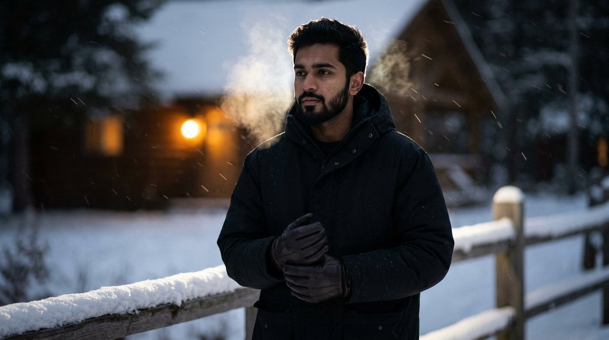 Moody Winter Portrait preview