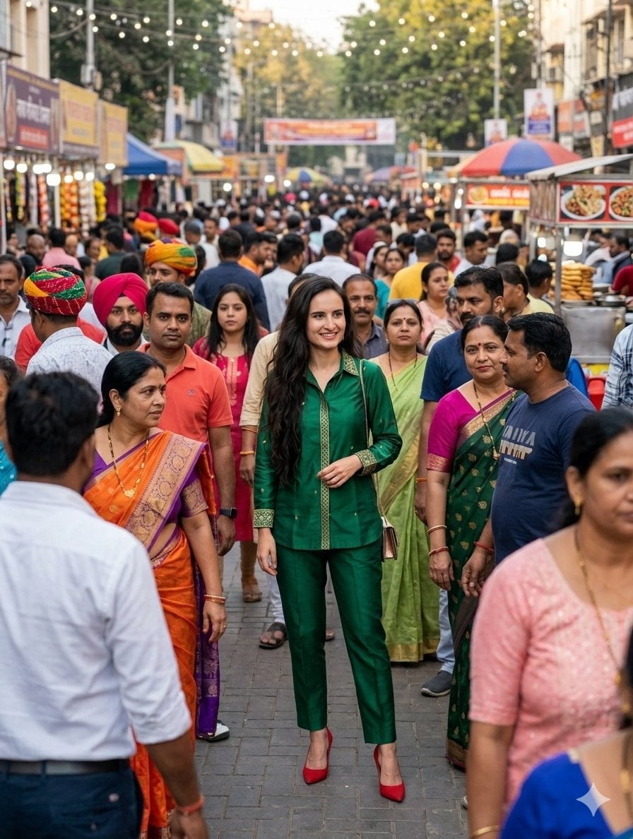 Indian Street Market Portrait preview