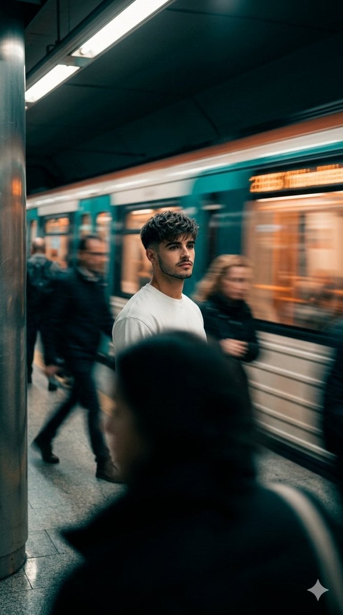 Cinematic Subway Motion Blur Portrait preview