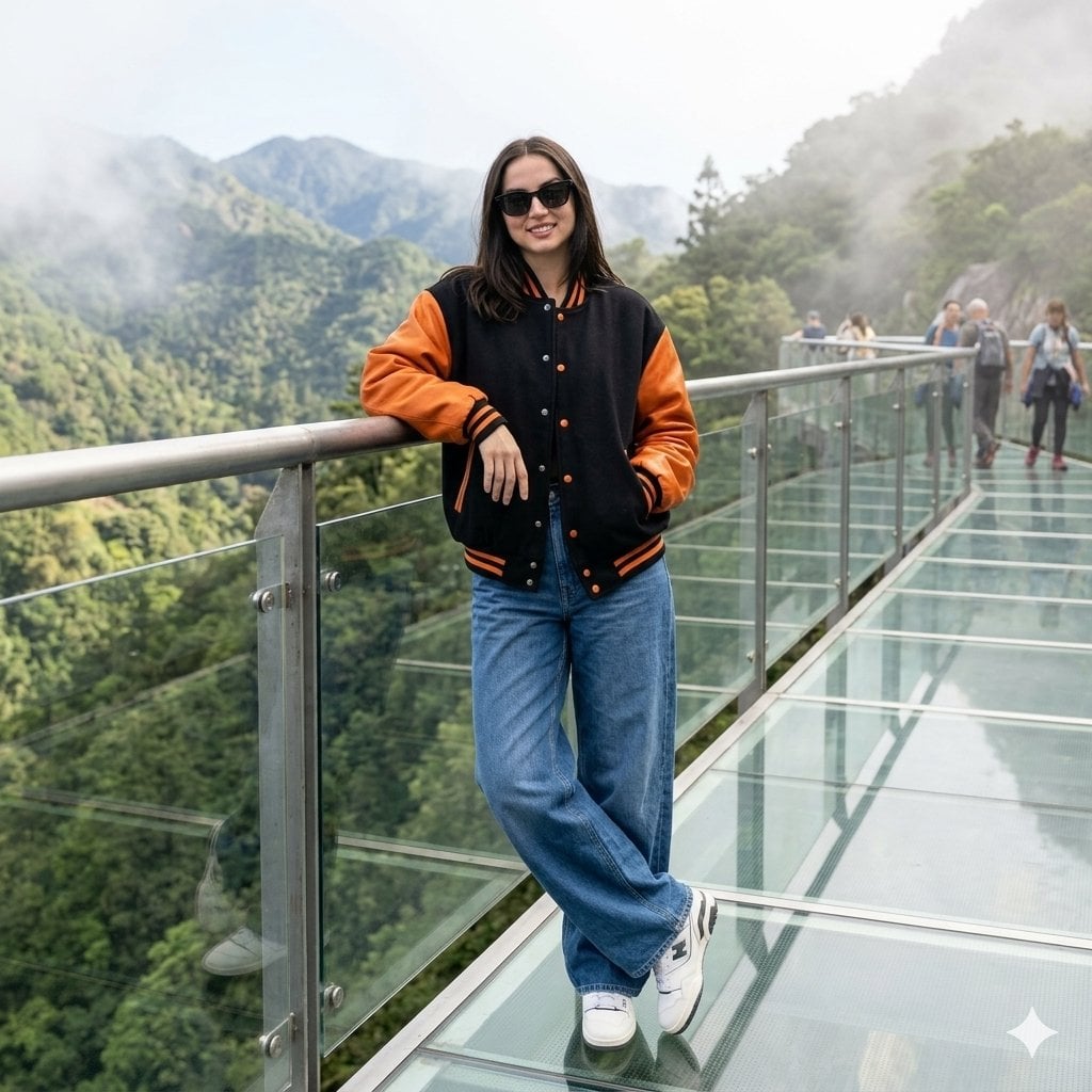 Cinematic Glass Bridge Portrait preview