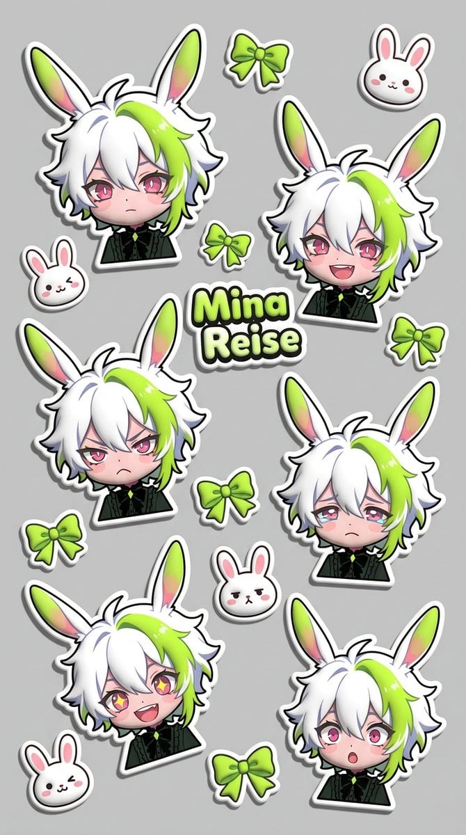 Puffy Chibi Sticker Sheet preview