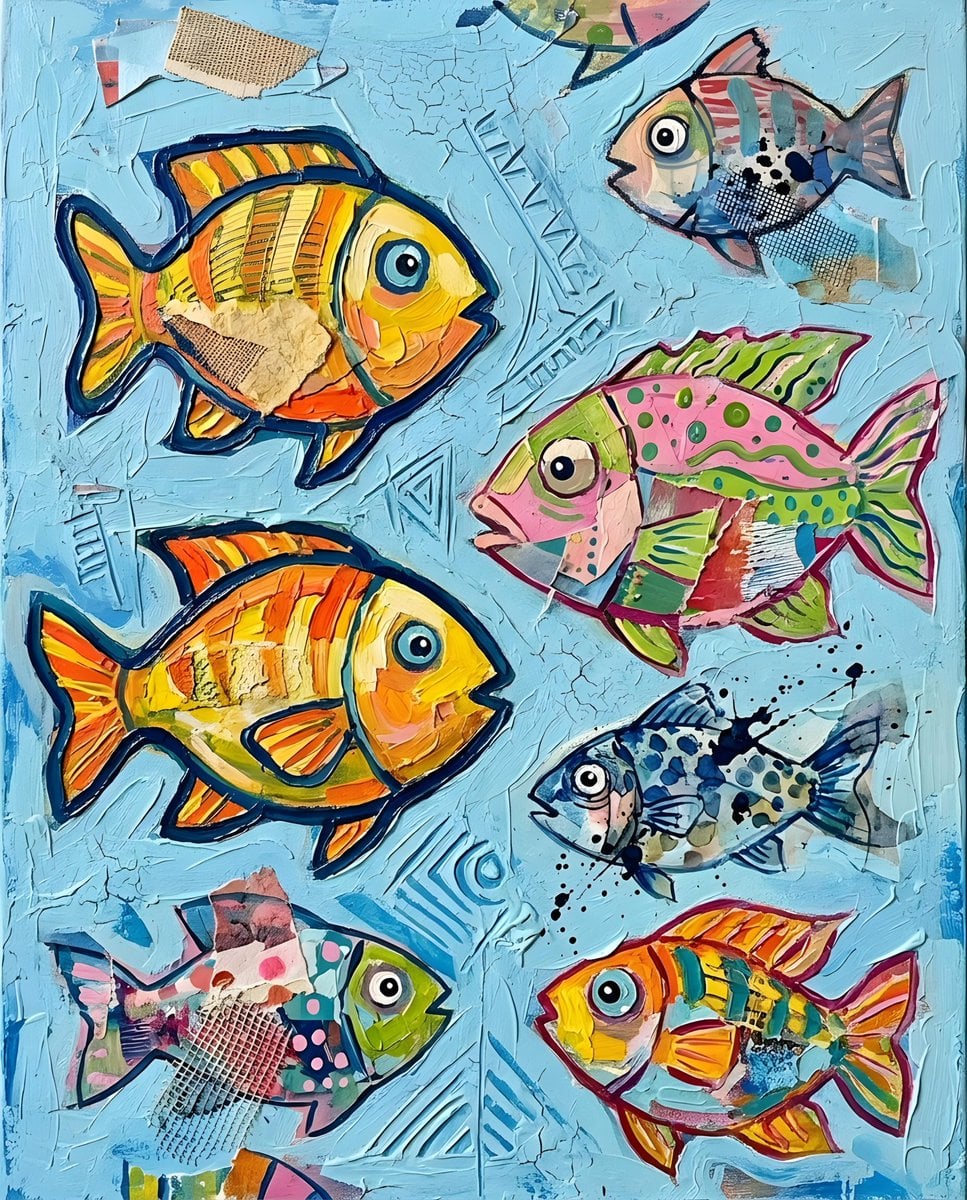 Vibrant Whimsical Fish Illustration preview