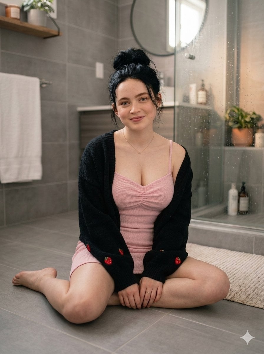 Cozy Pink Bathroom Portrait preview