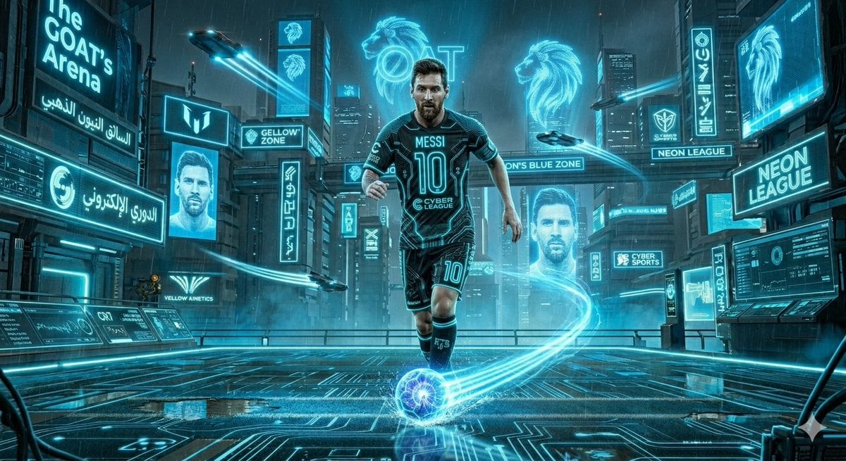 Cyberpunk Futuristic Soccer Scene preview