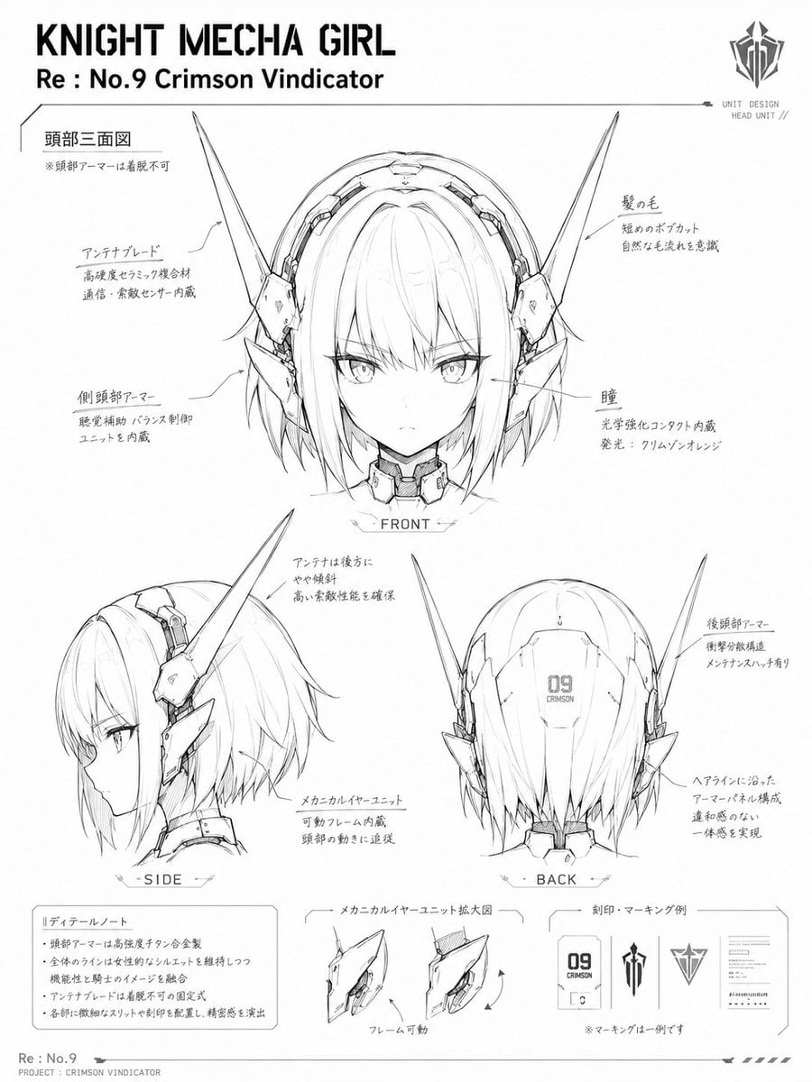 Knight Mecha Girl Model Kit Style preview