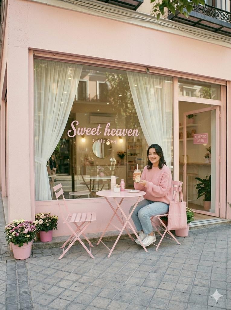 Pastel Pink Coffee Shop Aesthetic preview