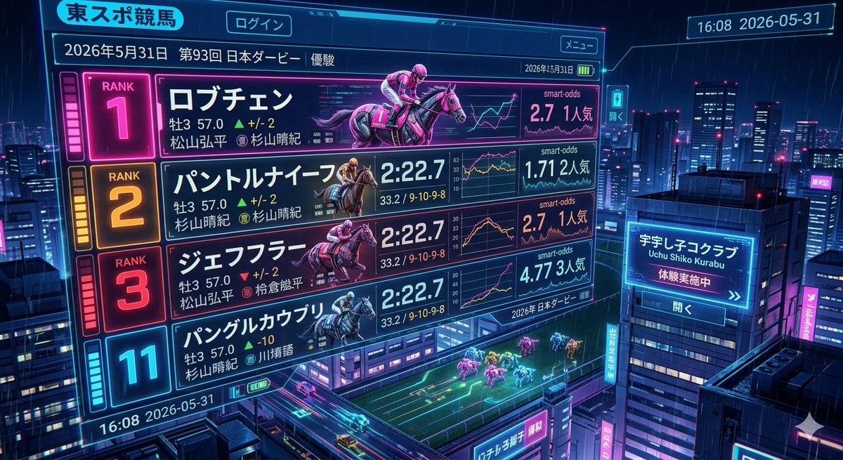 Cyberpunk Horse Racing Scene preview