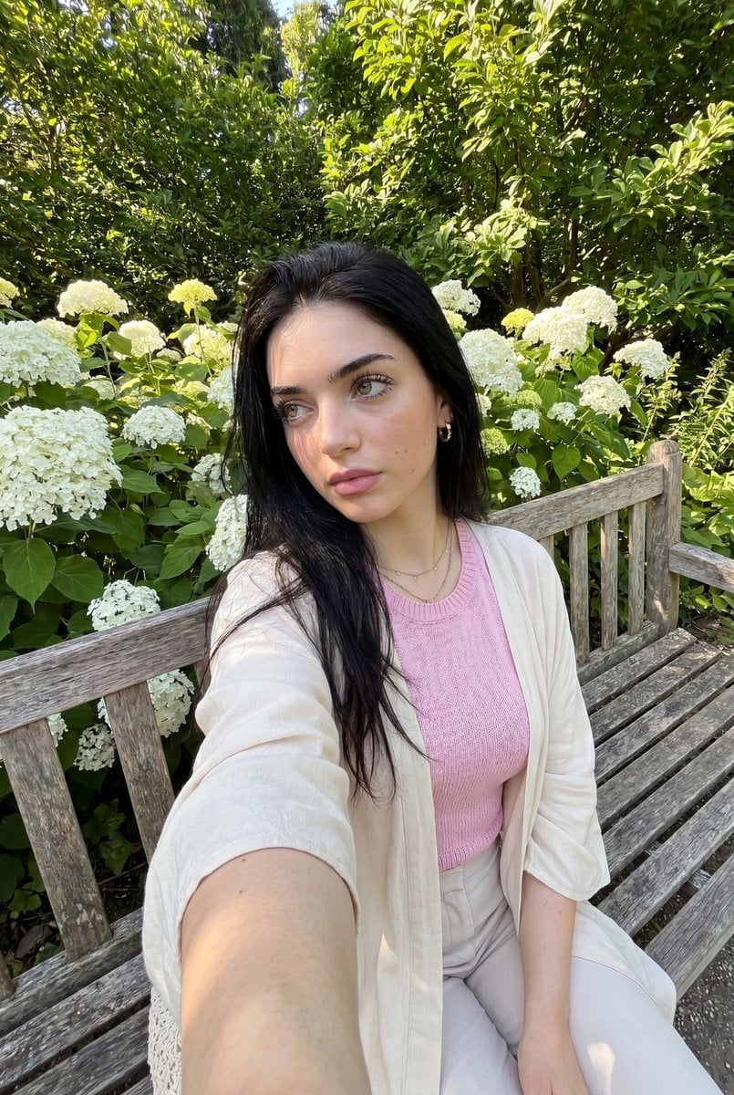 Realistic iPhone Selfie in Botanical Garden preview