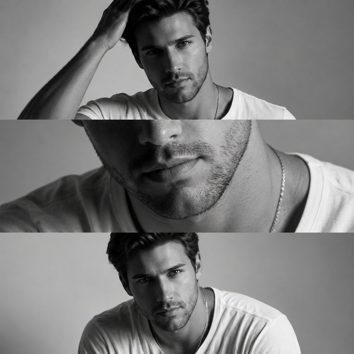 Monochrome Fashion Editorial Triptych preview