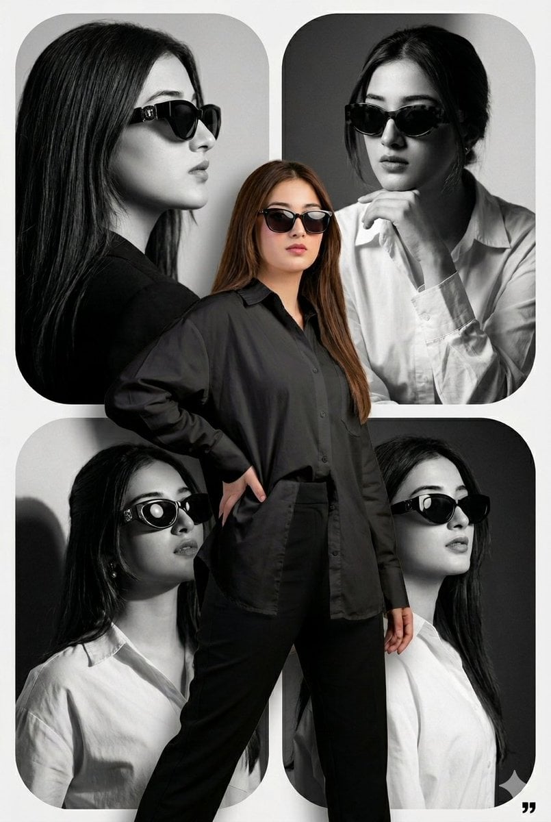 Modern Editorial Fashion Collage Poster preview