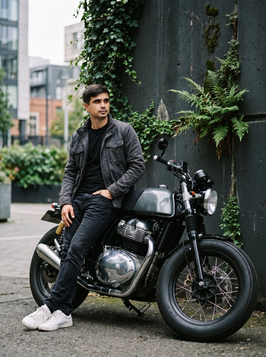 Urban Motorcycle Fashion Portrait preview