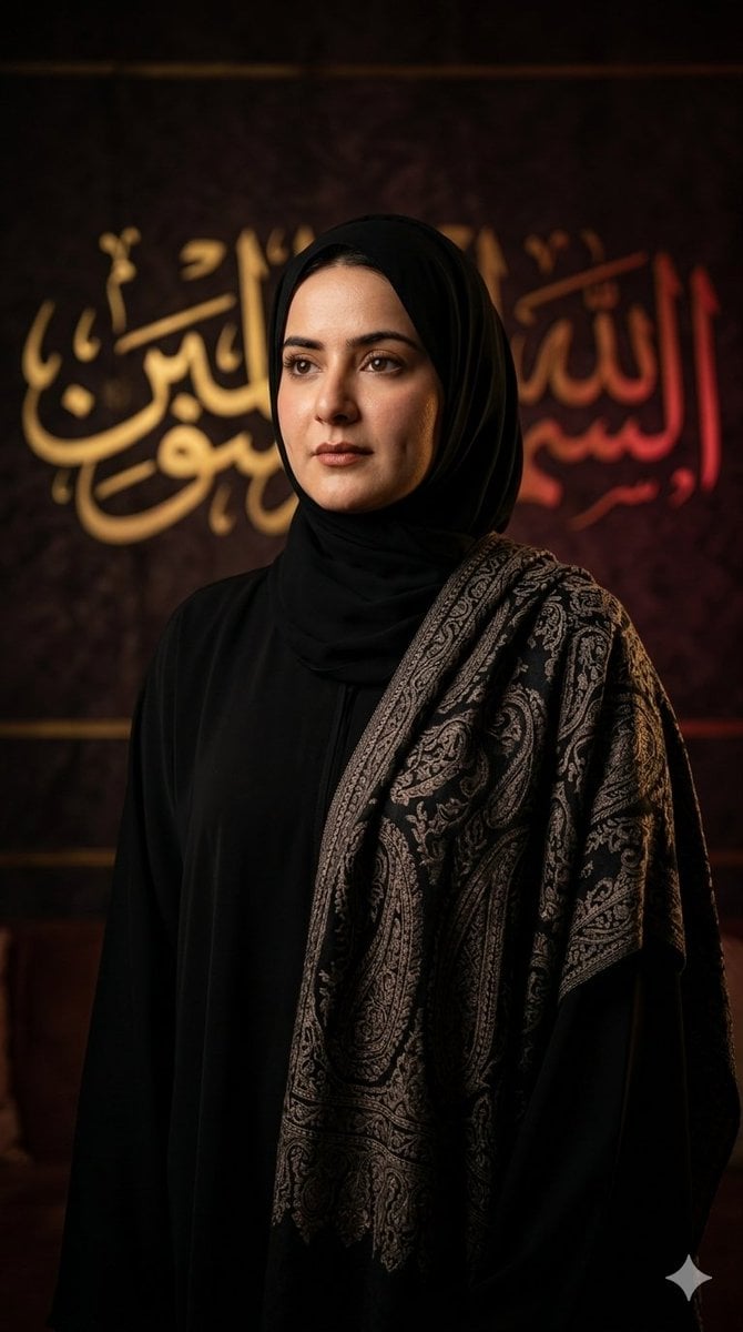 Chiaroscuro Muslim Woman Portrait preview