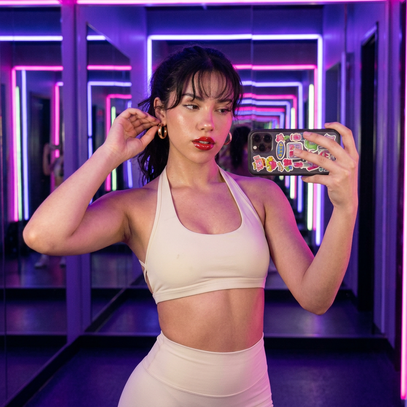 Neon Studio Fitness Influencer AI image template preview