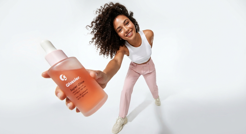 Glossier Skin Serum Product Shoot AI image template preview