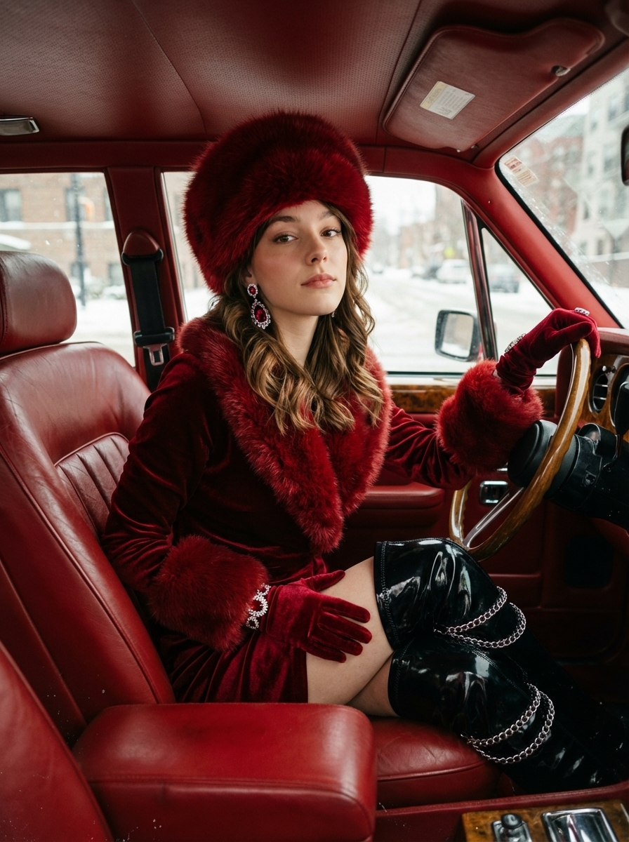 A moment of luxury in every shade of red - AI Image Template Preview