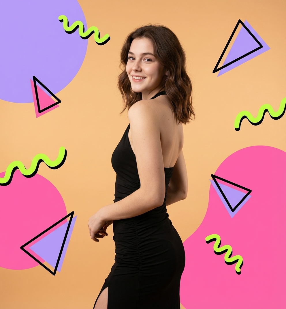 Colourful Background Portrait Template example 1