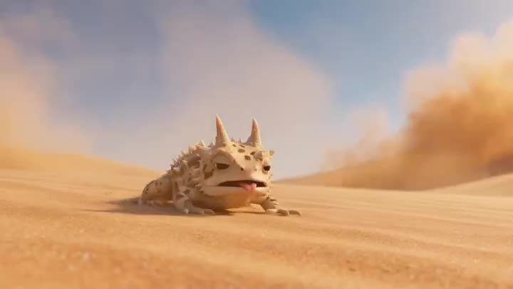 Desert Horned Lizard Grapefruit Ad AI template preview