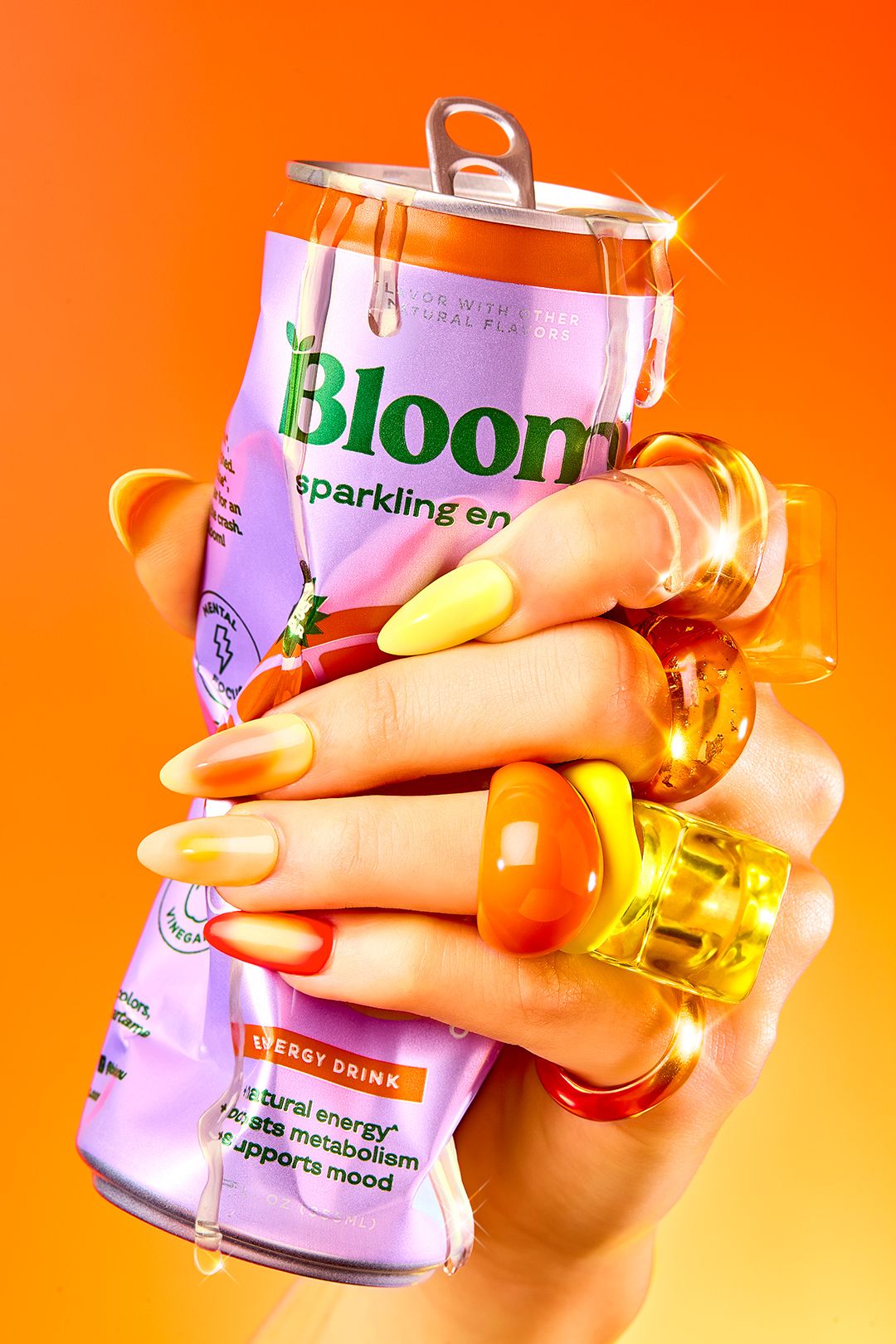 Vibrant Citrus Energy Bloom - AI Image Template Preview