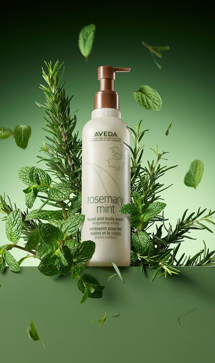 Botanical Rosemary Mint Product Showcase — {
"prompt": "A luxury herbal skincare product advertisement featuring a sleek cream-colored hand a…