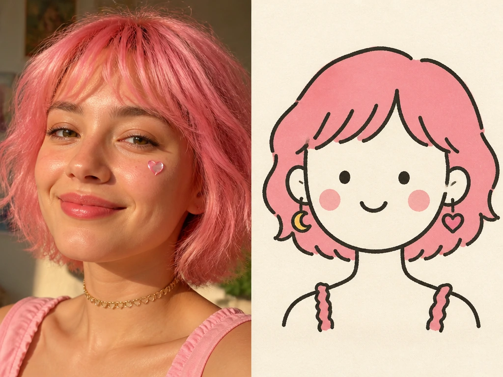 Naive Doodle Avatar — example output generated with this skill