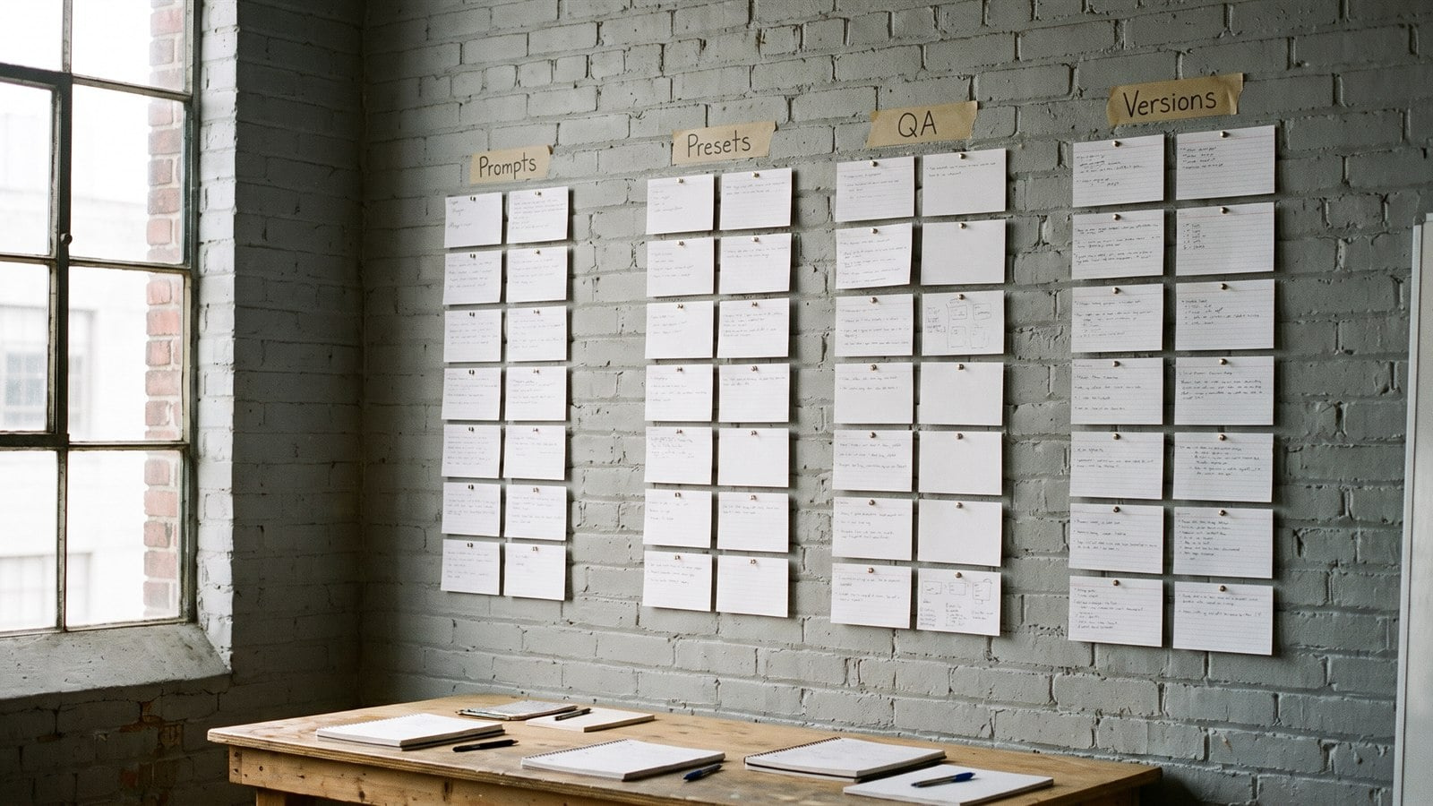 Batch AI video production system with prompts templates and QA