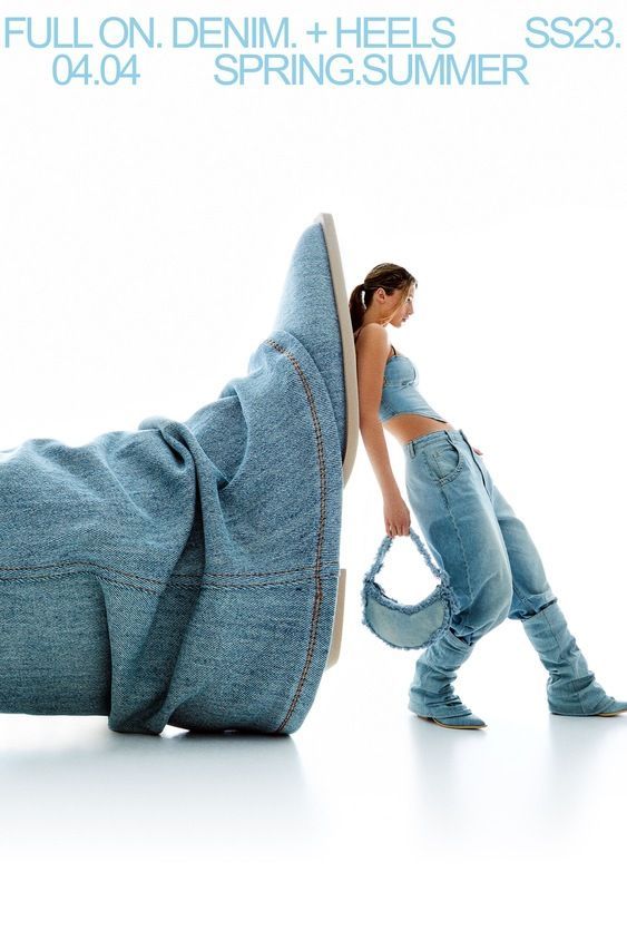 Denim Giant Fashion Campaign - AI Image Template Preview